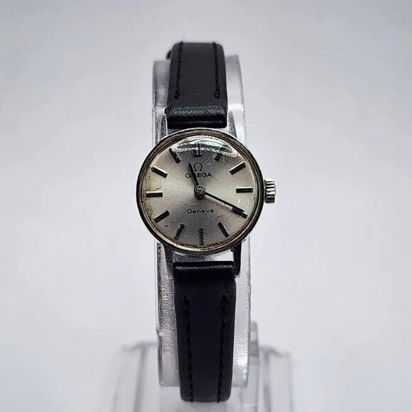 Omega Watch 511.0426 Geneve 19mm Women's Silver X Black manual 17 Jewels working - Picture 2 of 13